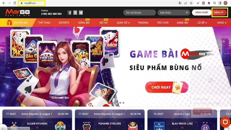 Các game bài của nhà cái May88