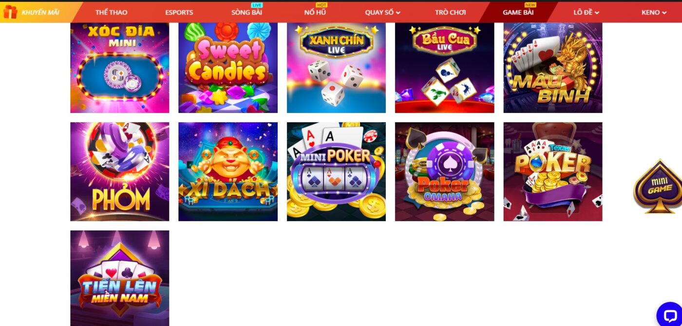 Một số tựa game phổ biến nhất tại May88 Casino